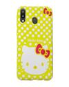 RRTBZ Hello Kitty Print Soft Silicone TPU Back Case Cover for Samsung Galaxy M20  -Yellow