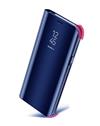 Samsung Galaxy A6 Plus 2018 Luxury Mirror Clear View Magnetic Stand Flip Folio Case for Samsung Galaxy A6+ (2018) -Blue