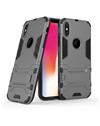 Case for iPhone X Tough Heavy Duty Shockproof Armor Defender Dual Protection Layer Hybrid Kickstand Back Case Cover for Apple iPhone X / XS - Grey