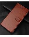 Leather Diary Wallet Book Flip Cover Case for Samsung Galaxy A7 (2018) -Brown