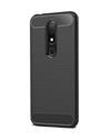 Case for Nokia 6.1 Plus Shock Proof Carbon Fibre Texture Slim TPU Flexible Back Case Cover for Nokia 6.1 Plus / Nokia 6.1+