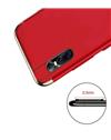 Case for Vivo V15 Pro Ultra-thin 3 in 1 Anti-Scratch Anti-fingerprint Shockproof Electroplate Metal Texture Armor PC Hard Back Case Cover for Vivo V15 Pro -Red