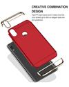 Case for Realme 3 Pro Ultra-thin 3 in 1 Anti-Scratch Anti-fingerprint Shockproof Electroplate Metal Texture Armor PC Hard Back Case Cover for Realme 3 Pro -Red