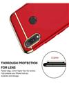 Case for Realme 3 Pro Ultra-thin 3 in 1 Anti-Scratch Anti-fingerprint Shockproof Electroplate Metal Texture Armor PC Hard Back Case Cover for Realme 3 Pro -Red