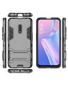 RRTBZ Heavy Duty Shockproof Dual Protection Layer Kickstand Back Cover Case  for Realme X -Grey