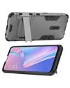 RRTBZ Heavy Duty Shockproof Dual Protection Layer Kickstand Back Cover Case  for Realme X -Grey