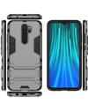 Cover for Redmi Note 8 Pro Heavy Duty Shockproof Dual Protection Layer Kickstand Back Cover Case for Xiaomi Redmi Note 8 Pro -Grey
