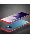 RRTBZ Frameless Ultra Thin Bumper Transparent Case Cover for OnePlus 7T / 1+7T -Red