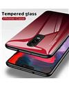 Luxurious Colourful Toughened Glass Back Case with Shockproof TPU Soft Bumper Back Cover for Vivo V17 Pro -Red