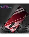 Luxurious Colourful Toughened Glass Back Case with Shockproof TPU Soft Bumper Back Cover for Vivo V17 Pro -Red