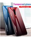 Luxurious Colourful Toughened Glass Back Case with Shockproof TPU Soft Bumper Back Cover for Vivo V17 Pro -Red