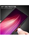 Luxurious Colourful Toughened Glass Back Case with Shockproof TPU Soft Bumper Back Cover for Xiaomi Redmi Note 8 Pro -Red