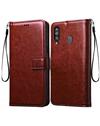 Flip Case for Redmi K30 / Poco X2 Leather Foldable Stand Diary Wallet Flip Cover Case for Redmi K30 / Poco X2 -Brown