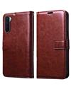 Foldable Wallet Flip Cover Case for OnePlus Nord -Brown