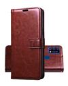 Foldable Wallet Flip Cover Case for Samsung Galaxy M31 / Samsung Galaxy F41 -Brown