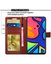 Foldable Wallet Flip Cover Case for Samsung Galaxy M31 / Samsung Galaxy F41 -Brown