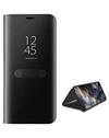 Luxury Semi Clear View with Standing Mirror Flip Case for OnePlus Nord -Black