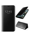 Luxury Semi Clear View with Standing Mirror Flip Case for OnePlus Nord -Black