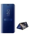 Luxury Semi Clear View with Standing Mirror Flip Case for OnePlus Nord -Blue