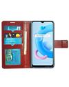 Wallet Flip Cover Case for Samsung Galaxy F62 -Brown