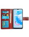 Stand Diary Wallet Flip Cover Case for Realme C20 -Brown