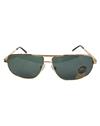 TBZ Black Aviator UV Protection Golden Freame Sunglasses