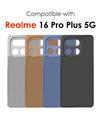 RRTBZ Soft Carbon Fiber Back Cover Compatible with Realme 16 Pro Plus 5G -Grey