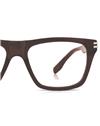 RRTBZ Photochromic Blue Cut Zero Power anti-glare Glasses Square Eyeglasses for Eye Protection Men and Women, Mobile/Computer/Tablet/Laptop/TV,Photochromic Sunglasses -Brown