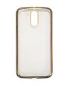 TBZ Transparent Electroplated Edges TPU Back Case Cover for Motorola Moto G4 Plus -Golden