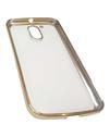 TBZ Transparent Electroplated Edges TPU Back Case Cover for Motorola Moto G4 Plus -Golden