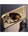 TBZ Metal Bumper Acrylic Mirror Back Cover Case for Xiaomi Redmi Note 3 -Golden