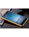 TBZ Metal Bumper Acrylic Mirror Back Cover Case for Xiaomi Redmi Note 3 -Golden