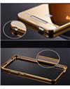 TBZ Metal Bumper Acrylic Mirror Back Cover Case for Xiaomi Redmi Note 3 -Golden