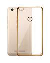 TBZ Transparent Electroplated Edges TPU Back Case Cover for Xiaomi Redmi 3s Prime -Golden