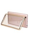 TBZ Transparent Electroplated Edges TPU Back Case Cover for Xiaomi Redmi 3s Prime -Golden