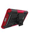 TBZ Hard Grip Rubberized Kickstand Back Cover Case for Xiaomi Redmi 3s Prime -Red