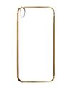 TBZ Transparent Electroplated Edges TPU Back Case Cover for Lyf Water 5 -Golden