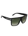 TBZ Green Luxury Metal Rectangular Wayfarer Sunglasses
