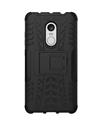 TBZ Hard Grip Rubberized Kickstand Back Cover Case for Xiaomi Redmi Note 4 -Black